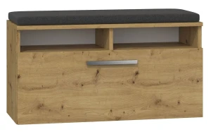 Elegancka szafka i siedzisko na buty dąb artisan - Juvi