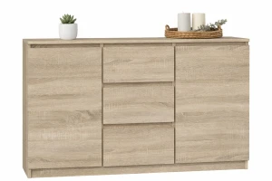 Komoda z drzwiczkami i szufladami dąb sonoma - Suso 120 cm