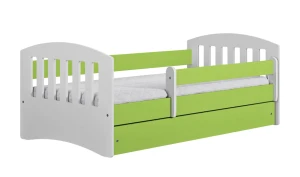 Łóżko dziecięce z szufladą i materacem Rubens 2X 80x140 - zielone