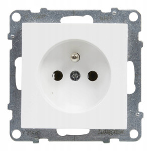 SUNO2 Gniazdo pojedyncze 2P+Z białe 16A 250V zaciski automatyczne