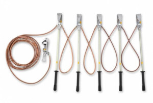 Uziemiacz, zwieracz zatrzaskowy z uchwytem izolacyjnym do 1kV - Do pracy z SN/NN - BHP
