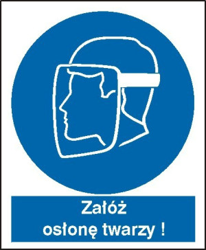 EG-tablice "Nakaz stosowania osłony twarzy"