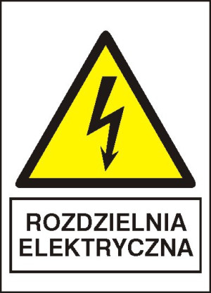 EG-tablice "Rozdzielnia elektryczna" ostrzegawcza