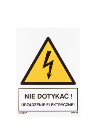 EG-tablice "Nie dotykać urządzenie elektryczne"