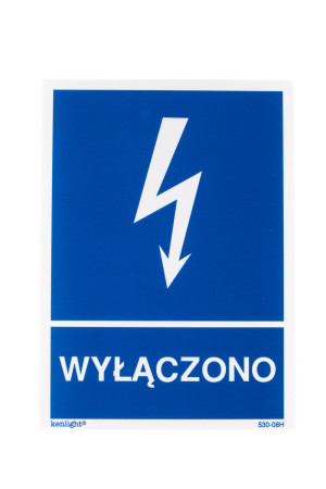 EG-tablica pionowa „Wyłączono#8221; – znak elektryczny informacyjny