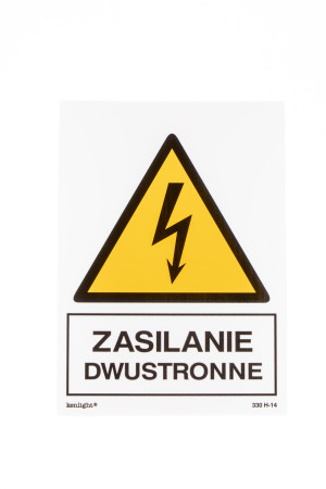 EG-tablice "Zasilanie dwustronne" pionowa