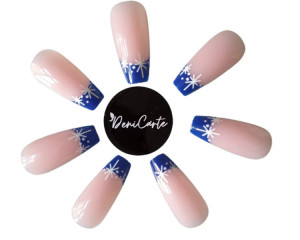 Deni Carte Tipsy 6408 24szt+klej 2g French Blue Baler