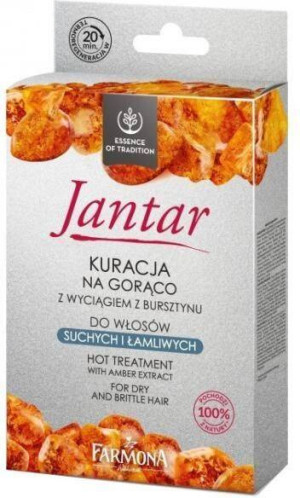 Farmona Jantar Kuracja na gorąco z wyciągiem z bursztynu do włosów suchych i łamliwych 20+20+10ml