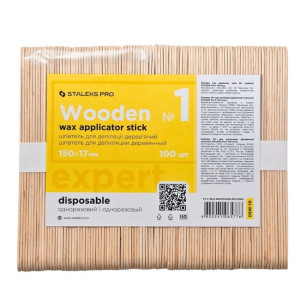 Staleks Pro Expert Wooden 1 Drewniane szpatułki do depilacji 150x17mm - 100sztuk