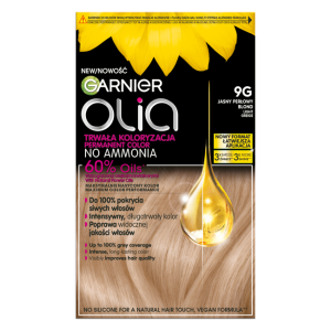 Garnier Olia Twała Koloryzacja Farba do włosów - 9G Jasny Perłowy Blond 174ml