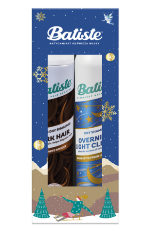 Batiste Zestaw suchych szamponów do włosów na dzień i noc - Overnight Light Cleanse 200ml + Dark Hair 200ml