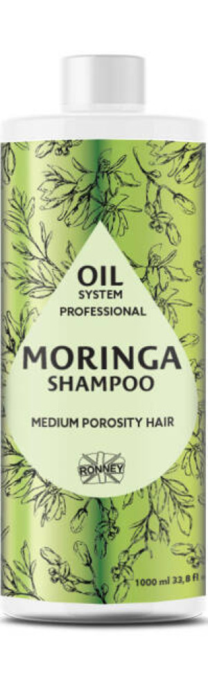 Ronney Moringa Oil Shampoo Medium Porosity Hair Szampon do włosów średnioporowatych Moringa 1000ml