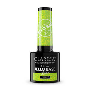 Claresa Rainbow Jello Base Baza hybrydowa - Lime 5g