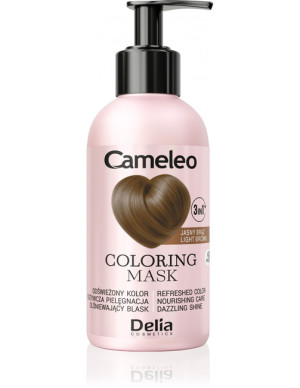 Delia Cameleo Coloring Mask Maska koloryzująca 3w1 - Jasny brąz 120ml