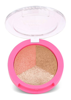Golden Rose Miss Beauty Glow Baked Trio Puder do twarzy 3w1 6,5g