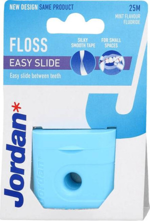 Jordan Easy Slide Nić dentystyczna - miętowa z fluorem 25m