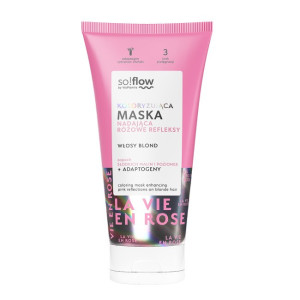 Vis Plantis So!Flow Koloryzująca maska do włosów blond nadająca różowe refleksy - Zapach słodkich malin i poziomek 200ml