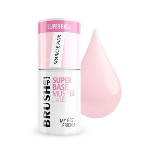 Brush Up! By Maxineczka My Best Friend Super Base Must Be UV/LED Bezkwasowa baza hybrydowa z promotorem adhezji do paznokci - Sparkling Pink 5g