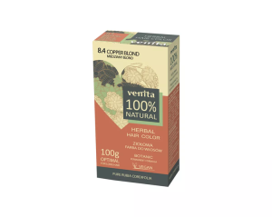 Venita Natural Wegańska ziołowa farba do włosów - 8.4 MIEDZIANY BLOND 100g