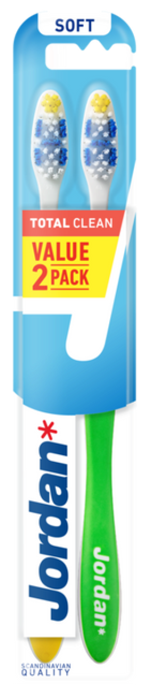 Jordan Total Clean Szczoteczka do zębów - SOFT (2 sztuki)