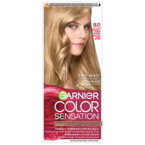 GARNIER Color Sensation Farba do włosów krem koloryzujący - 8.0 Jasny blond 110ml