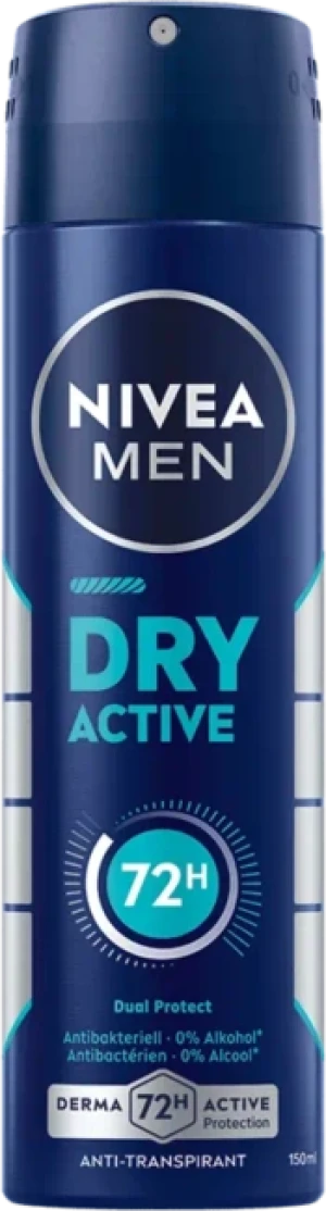 Nivea Men Dry Active 72H Antyperspirant w sprayu dla mężczyzn 150ml