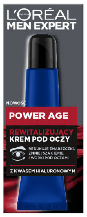 Loreal Men Expert Power Age Rewitalizujący krem pod oczy z kwasem hialuronowym 15ml