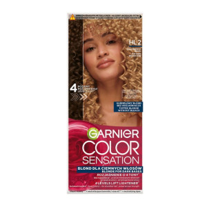 Garnier Color Sensation Creme Farba rozjaśniająca do włosów - HL2 Dla ciemnego brązu Karmelowy Blond 112ml