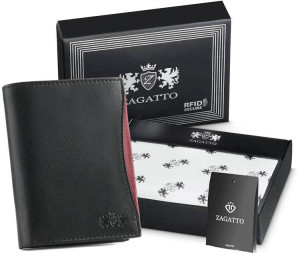 Zagatto Portfel Męski Skórzany czarny RFID Secure model: ZG N4 F8