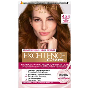 LOREAL EXCELLENCE CREME Farba do włosów 4.54 Brąz mahoniowo-miedziany