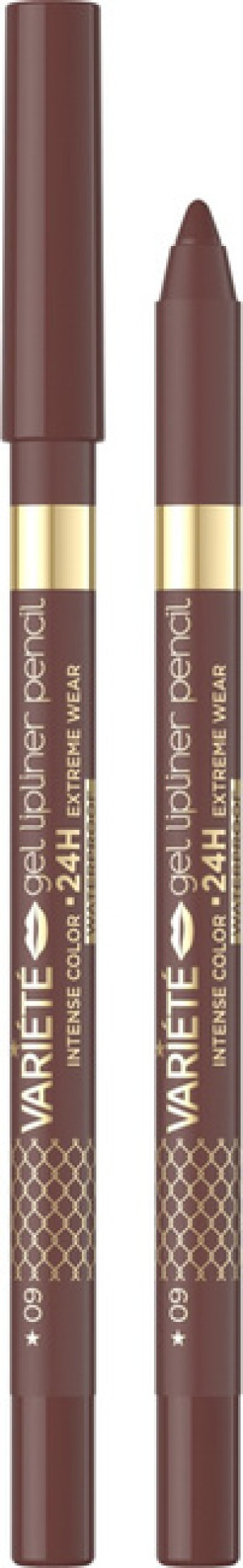 Eveline Variete Żelowa konturówka do ust wodoodporna - 09 Deep Brown 9g