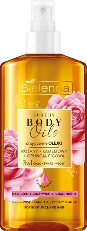 Bielenda Luxury Body Oils Olejek do pielęgnacji 3w1- Olejek różany+Olejek Kameliowy+Opuncja figowa 150ml