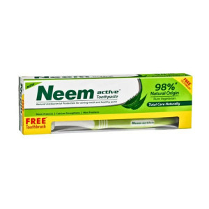 Neem Active Pasta do zębów z miodłą indyjską 200g + szczoteczka [DATA WAŻNOŚCI 08.2026]
