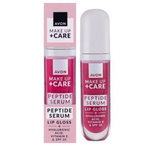 Avon Make Up+Care Błyszczyk-serum do ust z peptydami SPF 20 - Dewy Pink 7ml