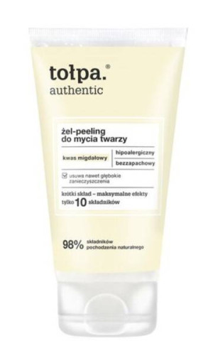 Tołpa Authentic Żel-peeling do mycia twarzy z kwasem migdałowym 150ml