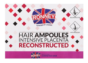 Ronney Hair Ampoules Intensive Placenta Ampułki do włosów - 6x10ml