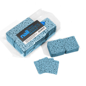 Clavier Nail Wipes Waciki bezpyłowe perforowane niebieskie - 600 sztuk