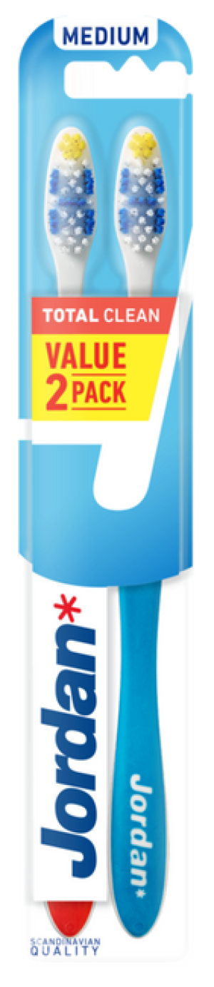 Jordan Total Clean Szczoteczka do zębów - MEDIUM (2 sztuki)