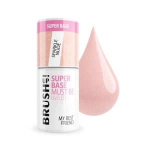 Brush Up! By Maxineczka My Best Friend Super Base Must Be UV/LED Bezkwasowa baza hybrydowa z promotorem adhezji do paznokci - Sparkle Nude 5g