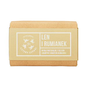 Mydlarnia Cztery Szpaki Mydło naturalne z olejem lnianym i kwiatem rumianku - len i rumianek 110g