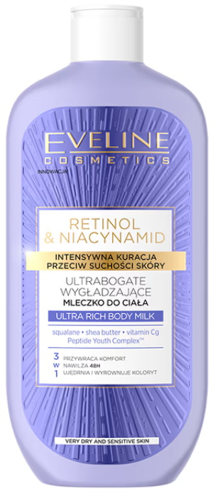 Eveline Retinol&Niacynamid Ultrabogate wygładzające mleczko do ciała 350ml