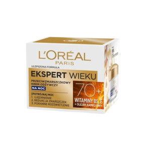 Loreal Ekspert Wieku Przeciwzmarszczkowy krem odżywczy na noc 70+ 50ml