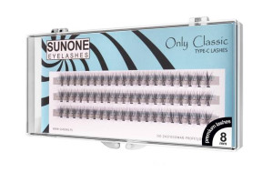 SUNONE Sztuczne rzęsy kępki jedwabne naturalne - 8mm (60 sztuk)