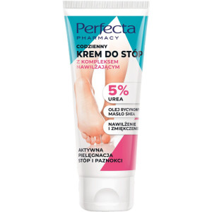 Perfecta Pharmacy Codzienny krem do stóp z kompleksem nawilżającym - 5% Mocznika 80ml