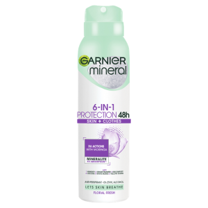 Garnier Women Mineral Floral Fresh 6in1 48H Antyperspirant spray 150ml