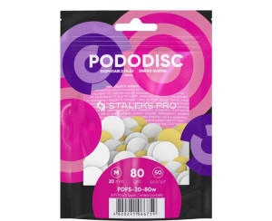 Staleks Pro Pododisc Zestaw nakładek wymiennych do pododysku M/#80/20mm (50 sztuk) PDFS-20-80W