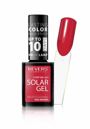 Revers Solar Gel Lakier do paznokci efekt lakieru hybrydowego - 10 Royal Red 10ml