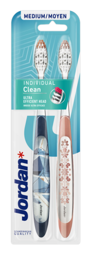 Jordan Individual Clean Szczoteczka do zębów - MEDIUM (2 sztuki)