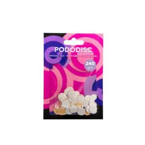 Staleks Pro Pododisc Zestaw nakładek wymiennych do pododysku XS/#240/10mm (50 sztuk) PDF-10-240W