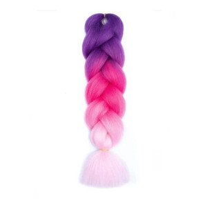 Ecarla Gęste Syntetyczne włosy do warkoczyków - Ombre 120cm
